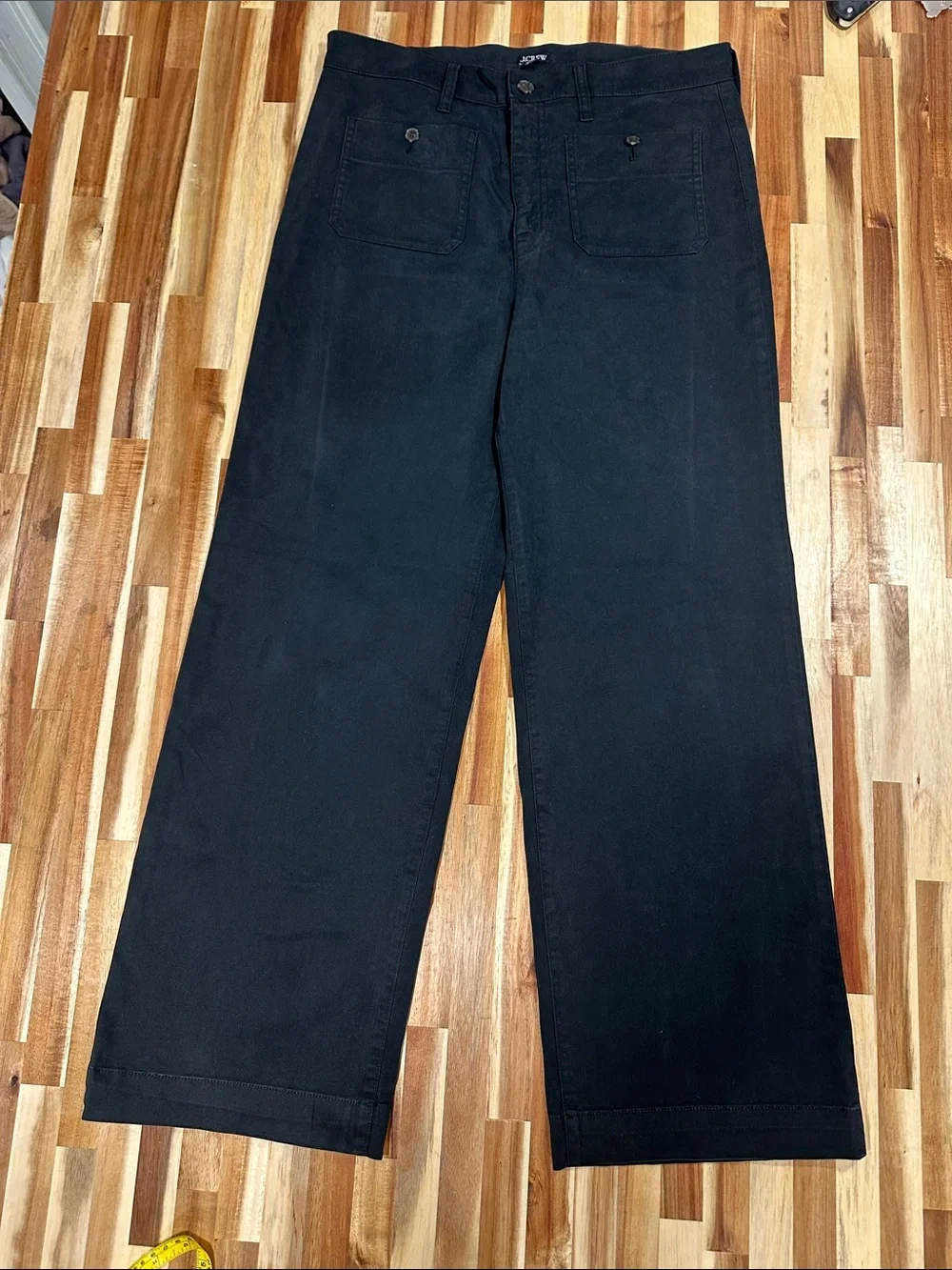 J. Crew Black Wide-Leg Jeans 573